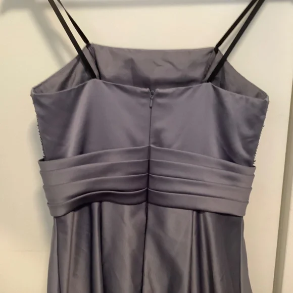 Nicole by Nicole Miller full length Ballgown, lilac, satin, strapless - Picture 3 of 7